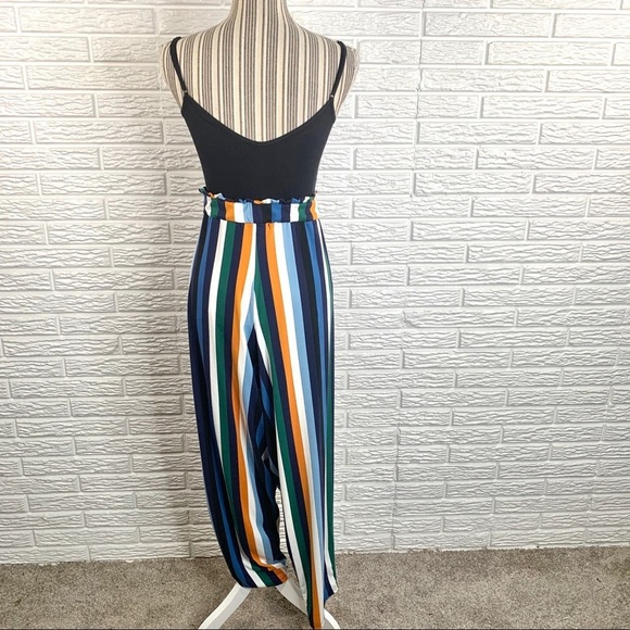 Goddess Multicolored Striped Gaucho Pants - Picture 6 of 7